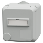 MENNEKES Presa da parete Cepex SCHUKO® con spazio per etichetta, grigio chiaro 4573