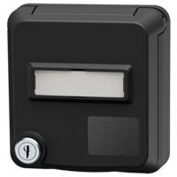 MENNEKES  Presa per porte dati Cepex con serratura e spazio per etichetta, nero intenso 4645