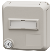 MENNEKES  Presa per porte dati Cepex con serratura e spazio per etichetta, bianco puro 4644