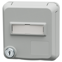 MENNEKES  Presa per porte dati Cepex con serratura e spazio per etichetta, grigio chiaro 4622