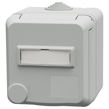 MENNEKES Presa da parete Cepex SCHUKO® con spazio per etichetta, grigio chiaro 4573